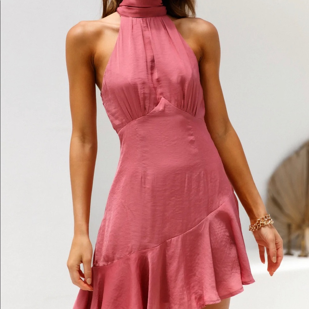Hello Molly- Looking Cute Dress Rose -Small